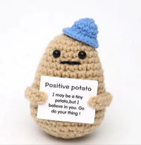 Khaki Potato Blue Hat P Card